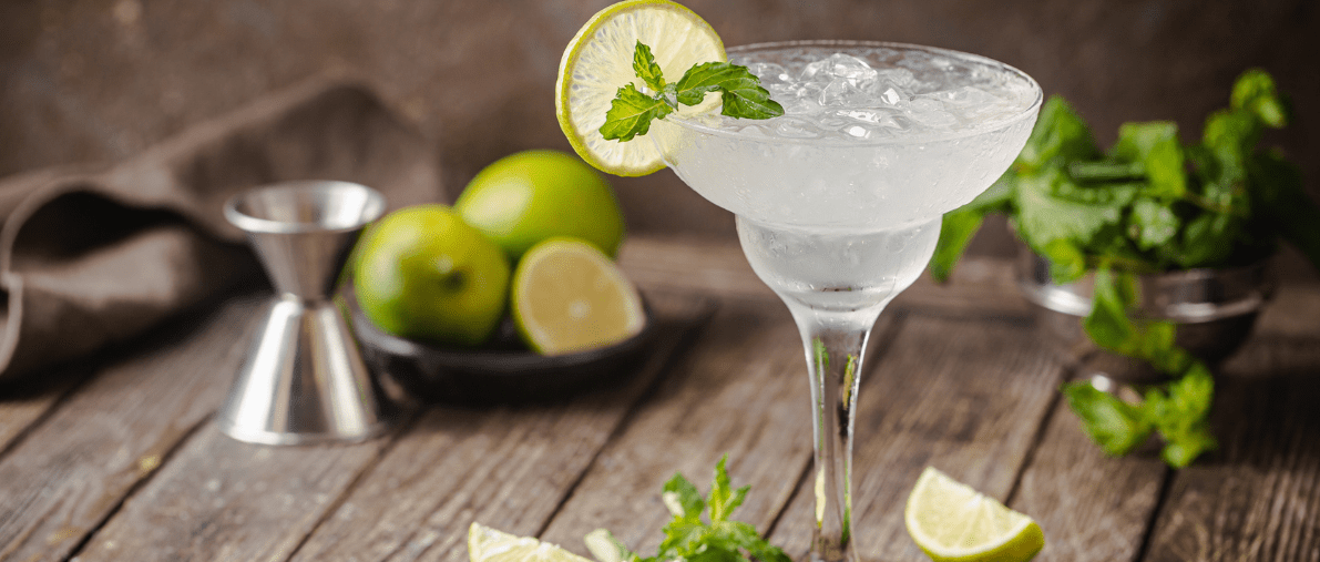 Margarita glass closeup